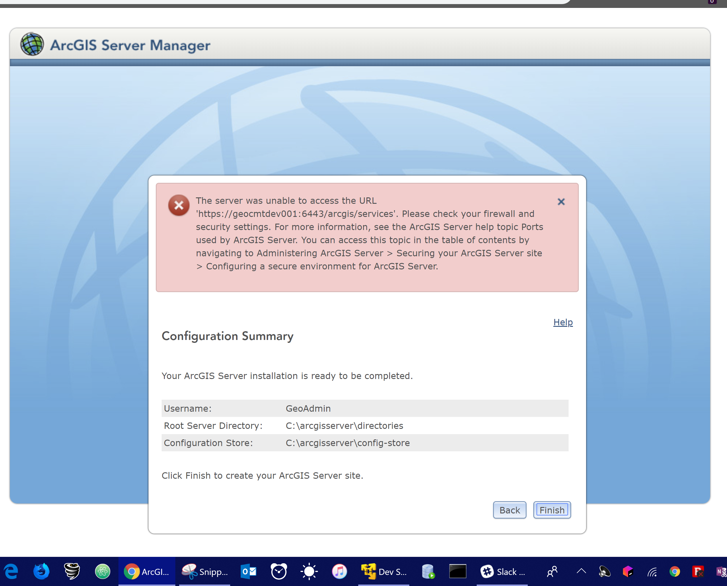 Error Screenshot